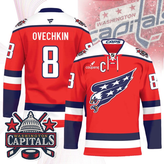 Washington Capitals Screaming Eagle Hockey Jersey - All Stitched Alexander Ovechkin - 8