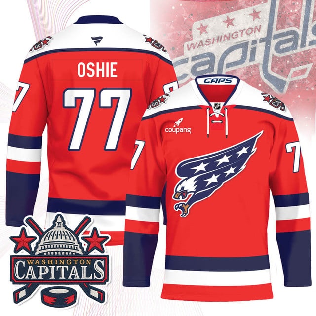 Washington Capitals Screaming Eagle Hockey Jersey - All Stitched TJ Oshie - 77