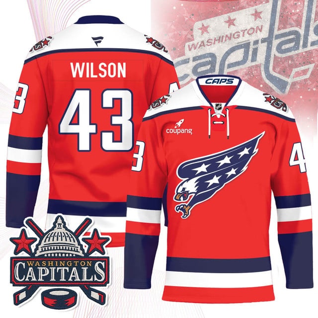 Washington Capitals Screaming Eagle Hockey Jersey - All Stitched Tom Wilson - 43