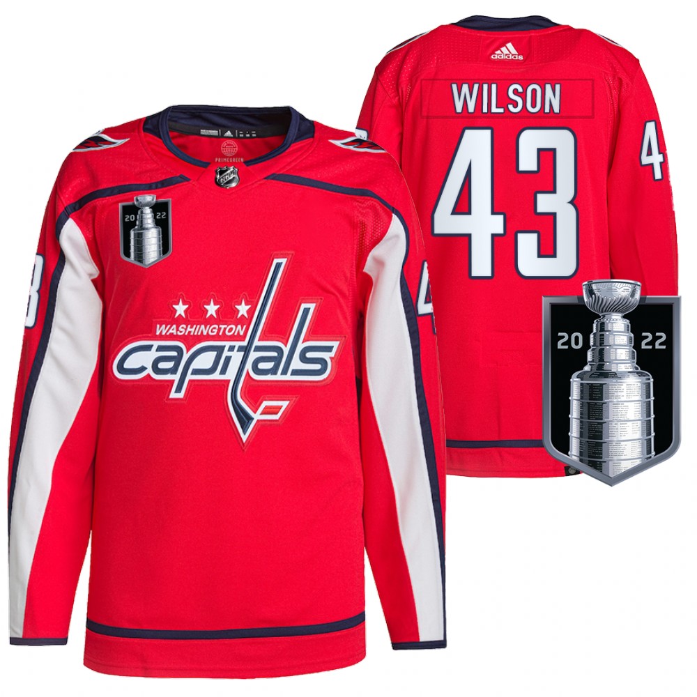 Washington Capitals Tom Wilson Red 2022 Stanley Cup Playoffs Authentic Pro Jersey