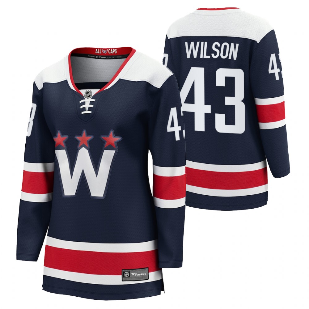 Washington Capitals Tom Wilson Women Navy 2020-21 Alternate Jersey