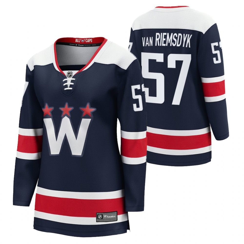 Washington Capitals Trevor van Riemsdyk Women Navy 2020-21 Alternate Jersey