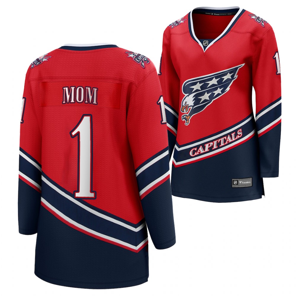 Washington Capitals Women Red NO.1 Mom Jersey