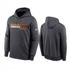 Washington Commanders Anthracite Prime Logo Name Split Hoodie