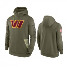 Washington Commanders Olive 2022 Salute to Service Therma Hoodie