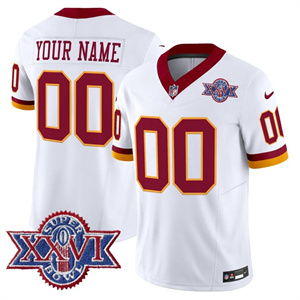 Washington Commanders Throwback 1992 Super Bowl XXVI Patch Vapor Limited Custom Jersey - All Stitched