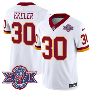 Washington Commanders Throwback 1992 Super Bowl XXVI Patch Vapor Limited Jersey - All Stitched Austin Ekeler 30