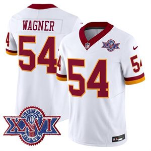 Washington Commanders Throwback 1992 Super Bowl XXVI Patch Vapor Limited Jersey - All Stitched Bobby Wagner  54 (1)