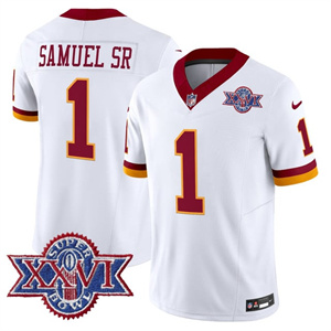 Washington Commanders Throwback 1992 Super Bowl XXVI Patch Vapor Limited Jersey - All Stitched Deebo Samuel Sr.  1