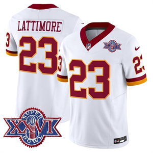 Washington Commanders Throwback 1992 Super Bowl XXVI Patch Vapor Limited Jersey - All Stitched Marshon Lattimore  23