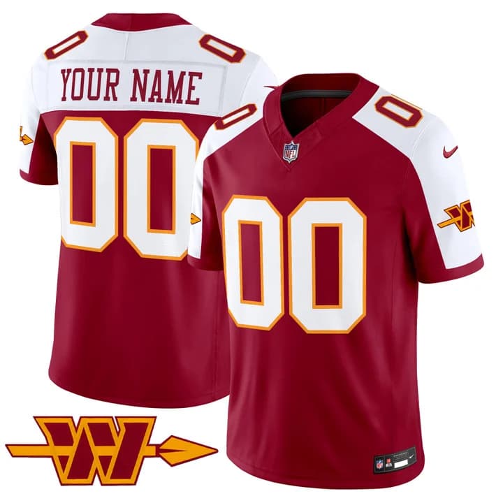 Washington Commanders Throwback Vapor Limited    Custom Jersey - All Stitched