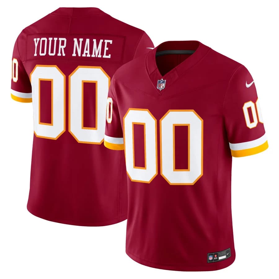 Washington Commanders Throwback Vapor Limited Custom Jersey -  All Stitched