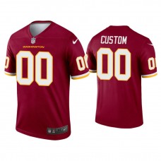 Washington Football Team #00 Custom Burgundy Jersey