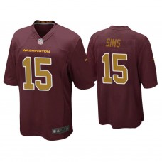 Washington Football Team #15 Steven Sims Burgundy Alternate Game Jersey