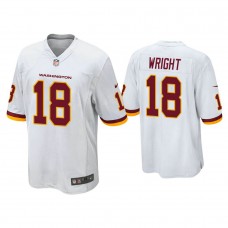 Washington Football Team #18 Isaiah Wright White Game Jersey