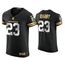Washington Football Team #23 Ronald Darby Black Golden Edition Vapor Elite Jersey