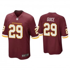 Washington Football Team #29 Derrius Guice Burgundy Game Jersey