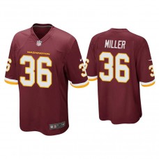 Washington Football Team #36 Lamar Miller Burgundy Game Jersey