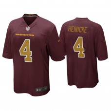 Washington Football Team #4 Taylor Heinicke Burgundy Alternate Game Jersey