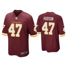 Washington Football Team #47 Khaleke Hudson Burgundy Game Jersey