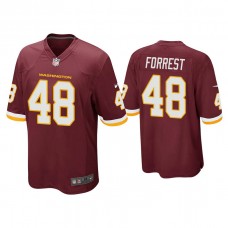 Washington Football Team #48 Darrick Forrest Burgundy Game Jersey