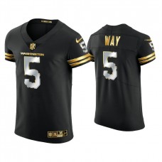 Washington Football Team #5 Tress Way Black Golden Edition Vapor Elite Jersey