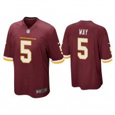 Washington Football Team #5 Tress Way Burgundy Game Jersey