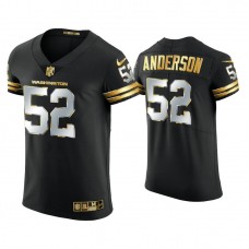 Washington Football Team #52 Ryan Anderson Black Golden Edition Vapor Elite Jersey