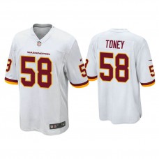 Washington Football Team #58 Shaka Toney White Game Jersey