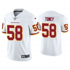 Washington Football Team #58 Shaka Toney White Vapor Limited Jersey