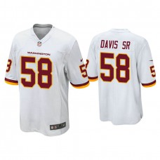 Washington Football Team #58 Thomas Davis Sr White Game Jersey