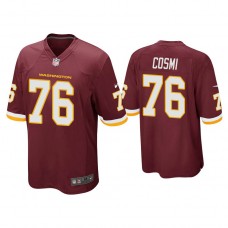 Washington Football Team #76 Samuel Cosmi Burgundy Game Jersey
