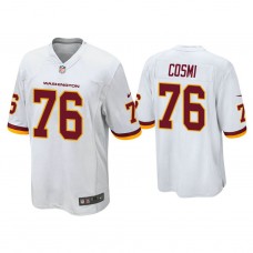 Washington Football Team #76 Samuel Cosmi White Game Jersey