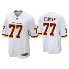 Washington Football Team #77 Saahdiq Charles White Game Jersey