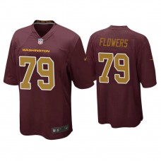 Washington Football Team #79 Ereck Flowers Burgundy Alternate Game Jersey