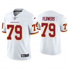 Washington Football Team #79 Ereck Flowers White Vapor Limited Jersey