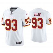 Washington Football Team #93 Jonathan Allen White Vapor Limited Jersey
