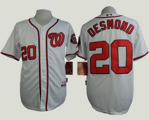 Washington Nationals #20 Ian Desmond White Cool Base Stitched Baseball Jersey
