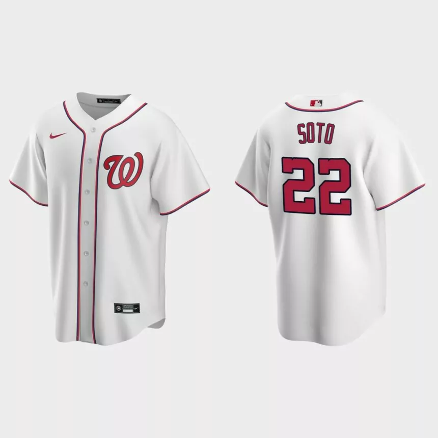 Washington Nationals #22 Juan Soto White Replica Home Jersey
