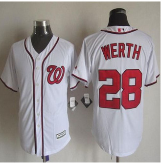 Washington Nationals #28 Jayson Werth White New Cool Base Stitched Baseball Jersey
