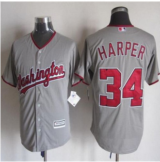 Washington Nationals #31 Bryce Harper Grey New Cool Base Stitched Baseball Jersey