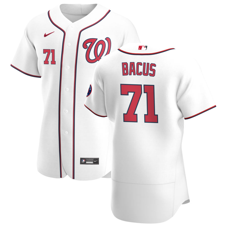 Washington Nationals #71 Dakota Bacus Men's Nike White Home 2020 Authentic Player MLB Jersey