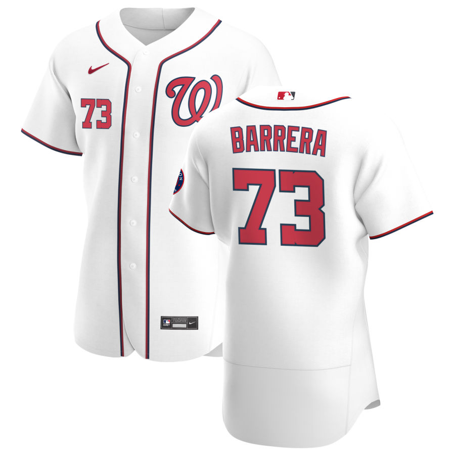 Washington Nationals #73 Tres Barrera Men's Nike White Home 2020 Authentic Player MLB Jersey
