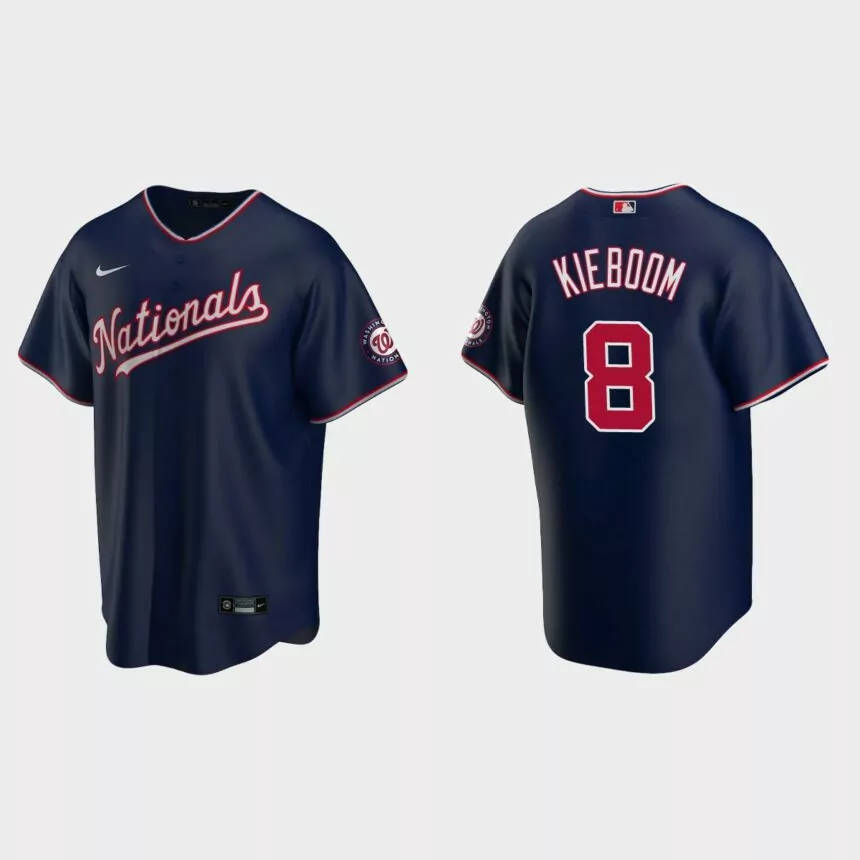 Washington Nationals #8 Carter Kieboom Replica Alternate Jersey – Navy