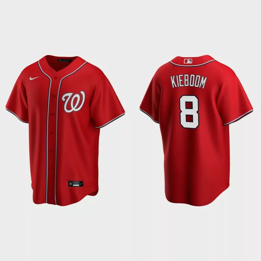 Washington Nationals #8 Carter Kieboom Replica Alternate Jersey – Red