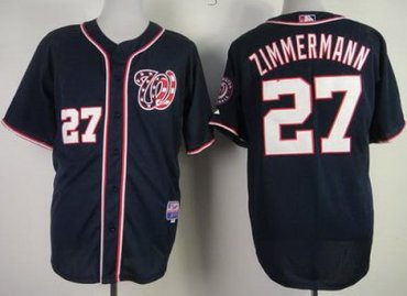 Washington Nationals 27 Jordan Zimmermann Blue Cool Base MLB Jerseys