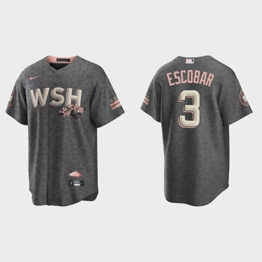 Washington Nationals Alcides Escobar 2022 City Connect Replica Jersey – Gray