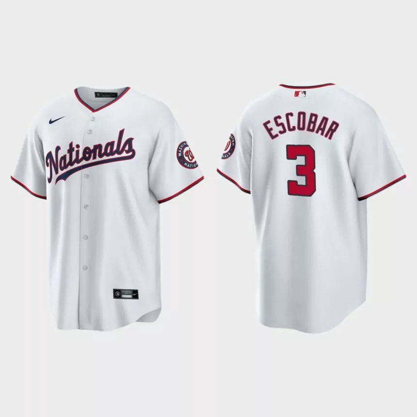Washington Nationals Alcides Escobar Replica Alternate Jersey – White