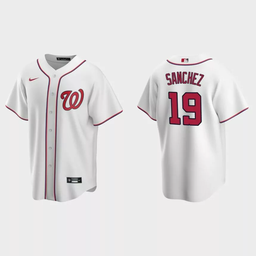 Washington Nationals Anibal Sanchez Replica Home Jersey – White