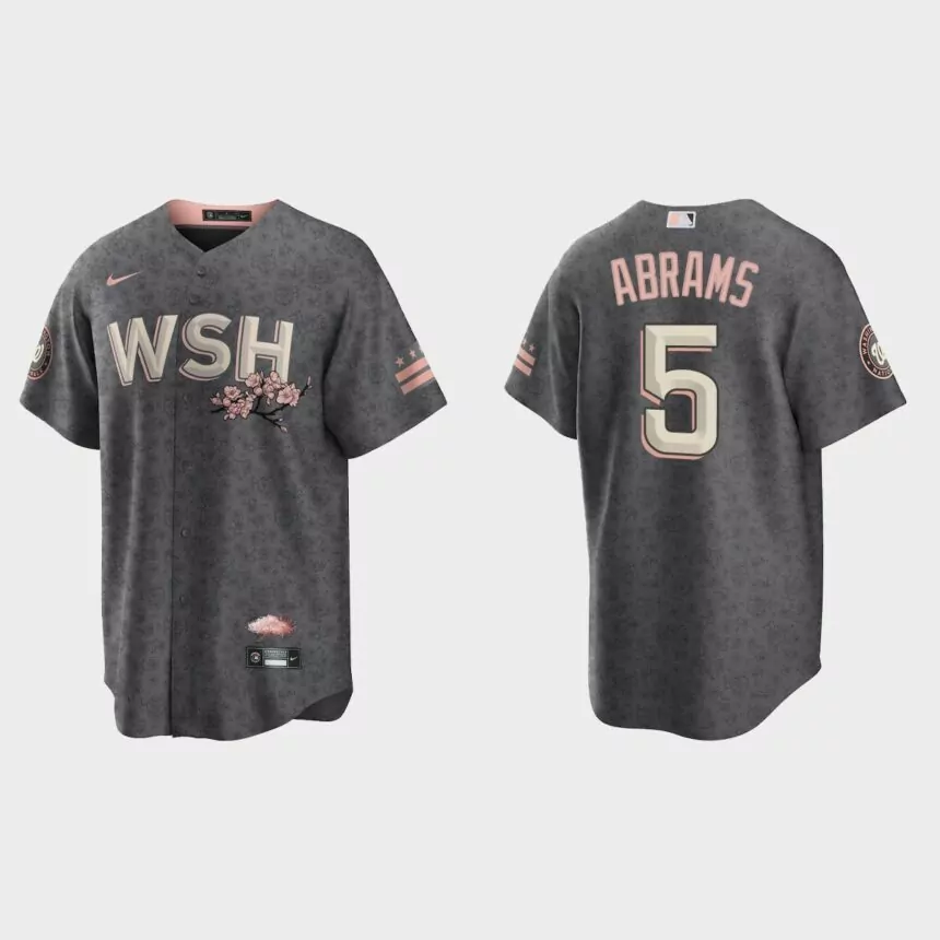 Washington Nationals C.J. Abrams 2022 City Connect Replica Jersey – Gray
